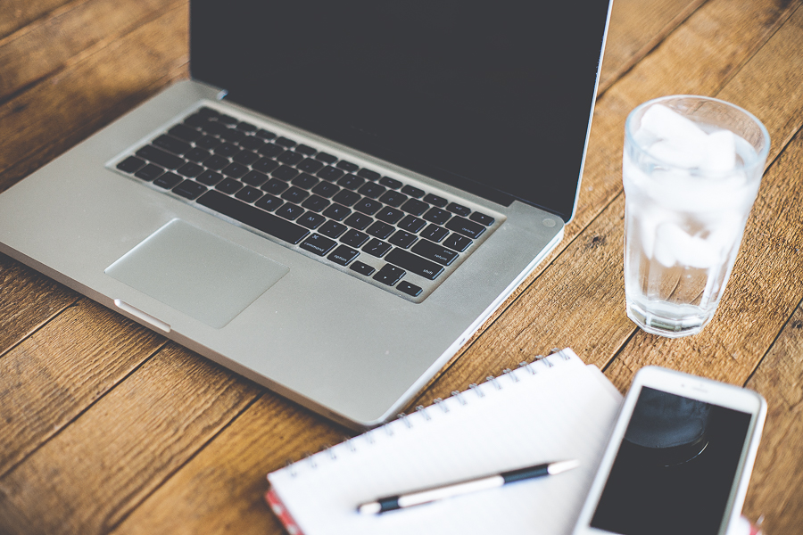 laptop at desk